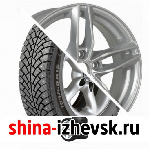Колесо в сборе BF Goodrich G Force Stud 215/65 R16 Q 102 + iFree Moskva 6.5xR16 5×114.3 ET40 DIA66.1 Серебристый в Ижевске